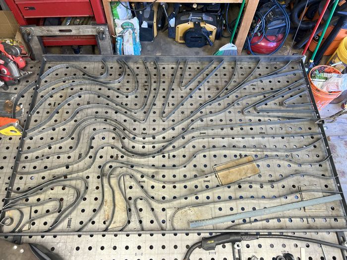 Another Topograin panel taking shape on the welding table